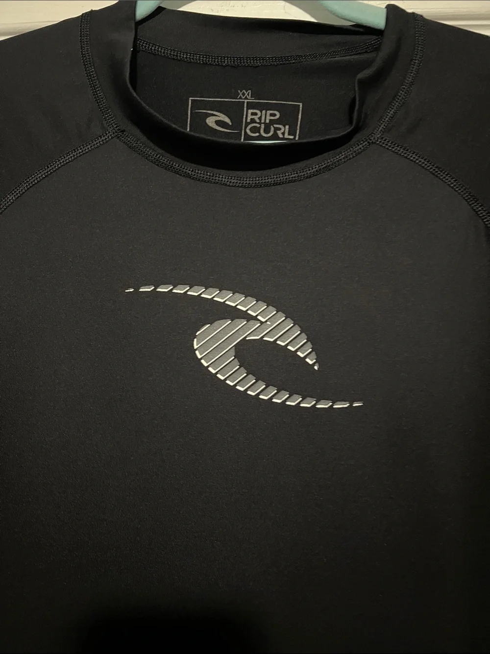 Rip Curl Men's Black & Gray Short-Sleeve Rash Guard